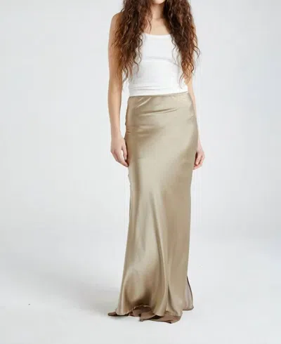 Beryll Helena Silk Skirt In Caramel In Neutral