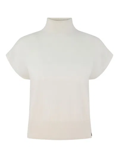 Beryll High-neck T-shirt In Metallic