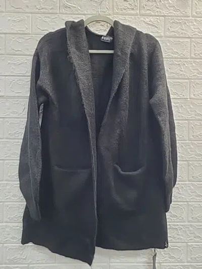 Pre-owned Beryll Long Sleeve Cashmere Hooded Black Cardigan One Size