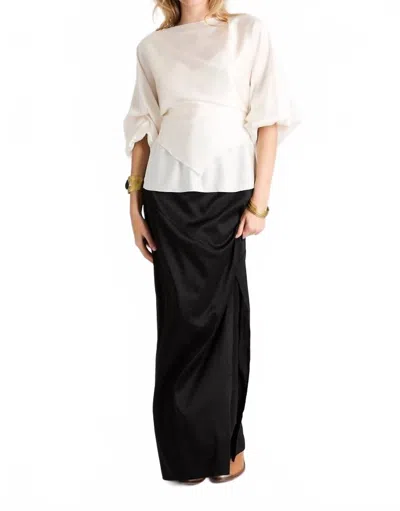 Beryll Naomi Silk Skirt In Black
