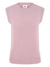 Beryll Round-neck Sleeveless Top In Pink