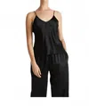 Beryll Silk Scoop Neck Camisole In Black In Black