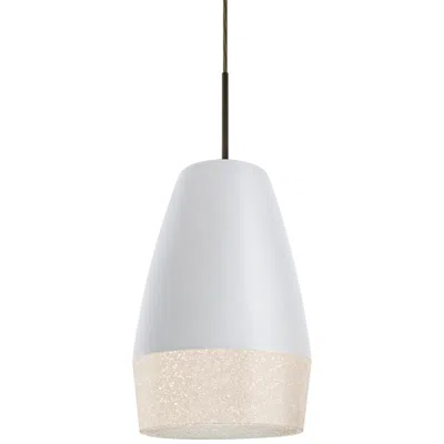 Besa Abu 12 7 1/2" Wide Bronze And White Mini Pendant Light