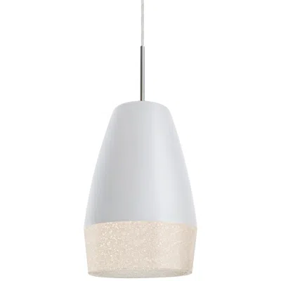 Besa Abu 12 7 1/2"w Satin Nickel W/ White Mini Pendant Light