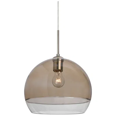 Besa Ally 12 Pendant 11.75 Wide Satin Nickel Finish - Made To Order In Brown