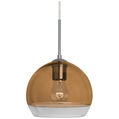 Besa Ally 8 Pendant Amber/clear - Made To Order In Brown