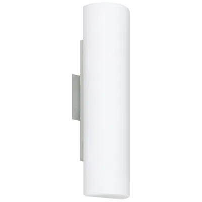 Besa Baaz 15 3/4" High Opal Matte/satin Nickel Led Wall Light Made To Order In White