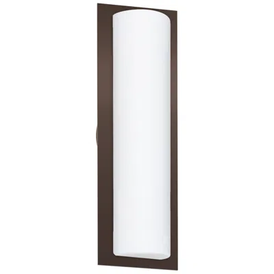 Besa Barclay 18" Opal Matte/bronze Outdoor Sconce In Brown