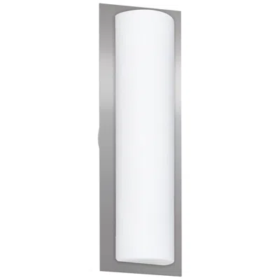 Besa Barclay 18" Opal Matte/silver Outdoor Sconce In Gray