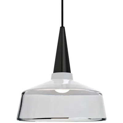 Besa Baron 10 10"w Black And White Glass Led Mini Pendant