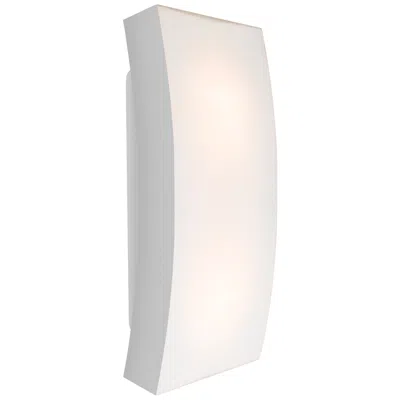 Besa Billow 15" Opal/silver Outdoor Sconce In White