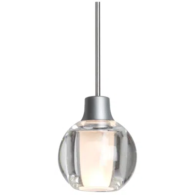 Besa Boca 3 Pendant 3.15 Wide Clear Finish - Made To Order In Gray
