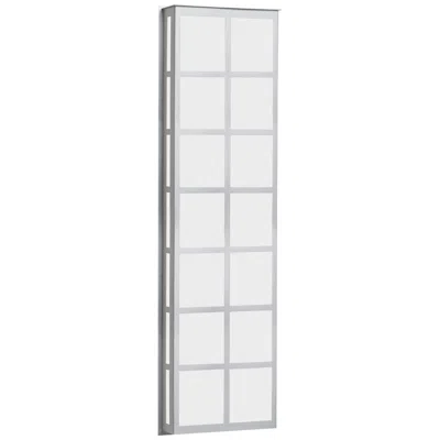 Besa Bree 38 Sconce - White Acrylic, Silver Finish - Made To Order