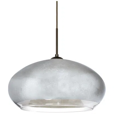 Besa Brio 14 Pendant 13.75 Wide Satin Nickel Finish In Gray