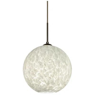 Besa Coco 12 Pendant 11.75 Wide Bronze Finish In White