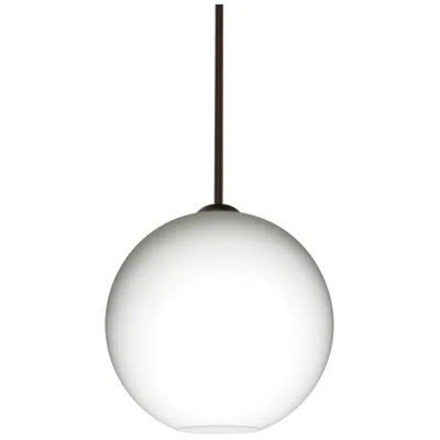 Besa Coco 12 Pendant 11.75 Wide Satin Nickel Finish In White