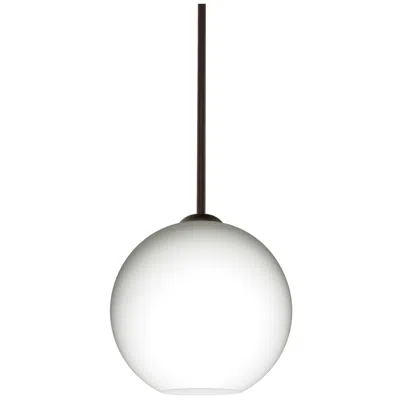 Besa Coco 8 Pendant 7.875 Wide Bronze Finish - Made To Order In White