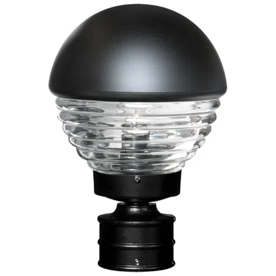 Besa Costaluz 12 1/2" High Black/clear Outdoor Post Light - Made To Order