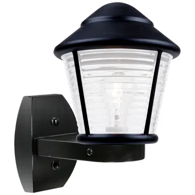 Besa Costaluz 12" High Black And Frosted Glass Outdoor Wall Light Made To Order