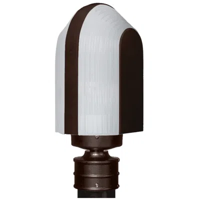 Besa Costaluz 3139 Series 14" High Bronze/frost Outdoor Post Light In Brown