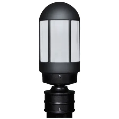 Besa Costaluz 3151 Series 13" High Black/frost Outdoor Post Light