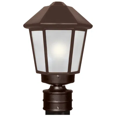 Besa Costaluz 3272 Series 13 3/4" High Bronze/frost Outdoor Post Light In Brown