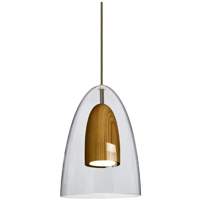 Besa Dano Pendant 9 Wide Satin Nickel Finish