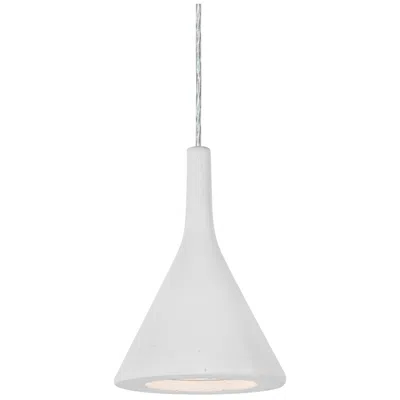 Besa Gala 6 3/4"w Satin Nickel W/ White Cement Led Mini Pendant