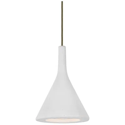 Besa Gala Pendant 6.75 Wide Bronze Finish In White