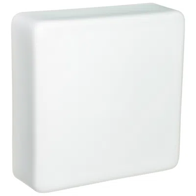Besa Geo 11" High Opal Matte Outdoor Wall Light - Made To Order In White