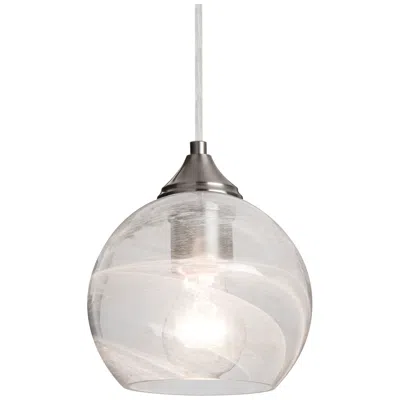 Besa Jilly 6 1/2" Wide Satin Nickel Mini Pendant - Made To Order