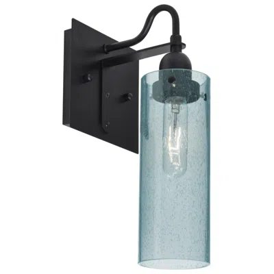Besa Juni 10" High Blue Bubble/black Wall Scone - Made To Order