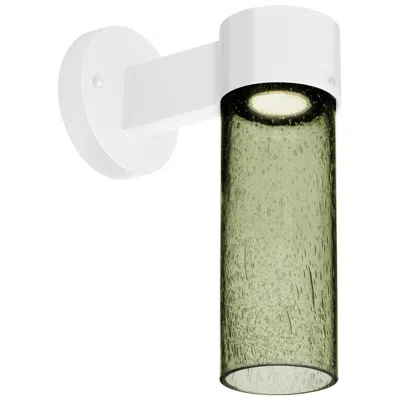 Besa Juni 10" Moss Bubble/white Led Outd In Green