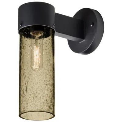Besa , Juni 10 Outdoor Sconce, Latte Bubble, Black Finish, 1x60w Medium Base In Gold