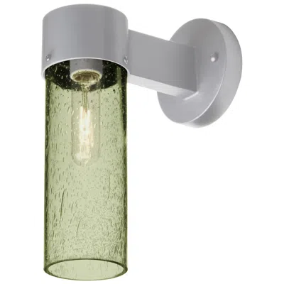 Besa , Juni 10 Outdoor Sconce, Moss Bubble, Silver Finish, 1x60w Medium Base In Green