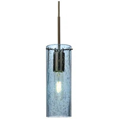 Besa Juni 10 Pendant 3.5 Wide Bronze Finish In Blue