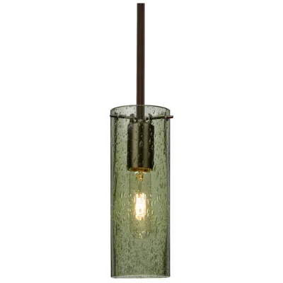 Besa Juni 10 Pendant 3.5 Wide Satin Nickel Finish - Made To Order In Green