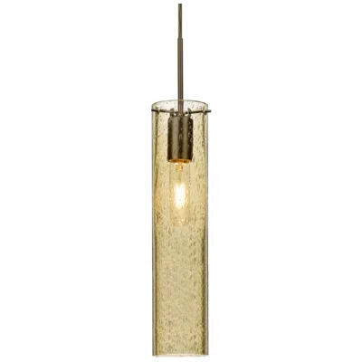 Besa Juni 16 3 1/2" Wide Bronze And Gold Bubble Mini Pendant