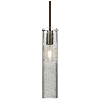 Besa Juni 16 3 1/2"w Bronze Mini Pendant W/ Clear Bubble Glass - Made To Order