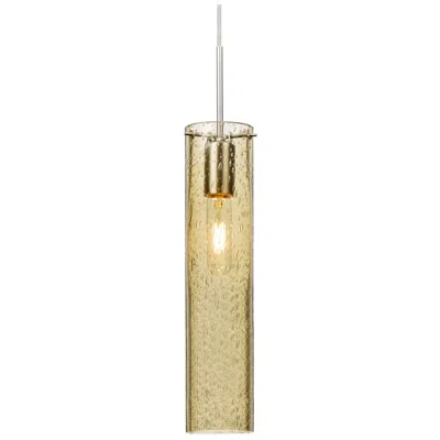 Besa Juni 16 3 1/2"w Gold Glass Satin Nickel Mini Pendant