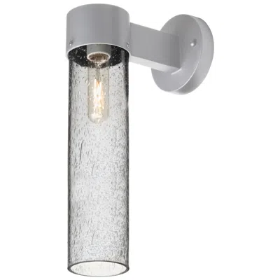 Besa Juni 16" Clear Bubble/silver Outdoor Sconce In Gray