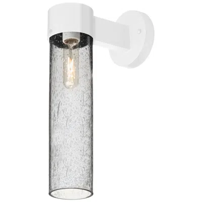 Besa , Juni 16 Outdoor Sconce, Clear Bubble, White Finish, 1x60w Medium Base In Multi