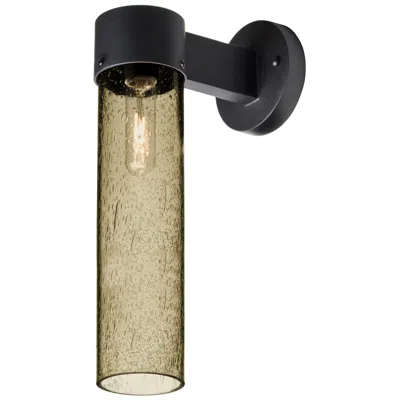 Besa , Juni 16 Outdoor Sconce, Latte Bubble, Black Finish, 1x60w Medium Base In Gold