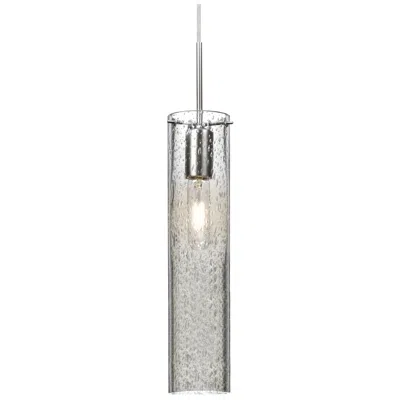 Besa Juni 3 1/2"w Satin Nickel And Clear Glass Mini Pendant In Gray