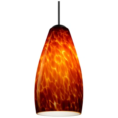 Besa Karli 4" Wide Amber Cloud/black Mini Pendant Light - Made To Order