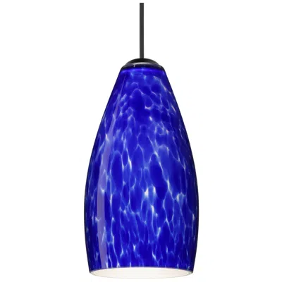 Besa Karli 4" Wide Blue Cloud/black Mini Pendant - Made To Order