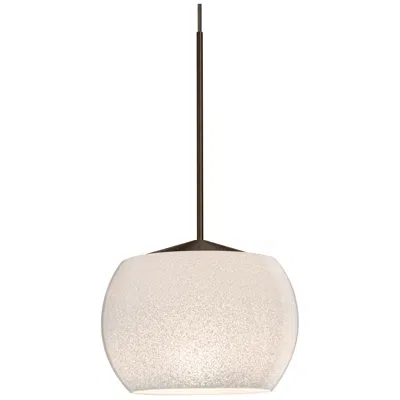 Besa Keno Pendant 4.25 Wide Clear Finish In Brown