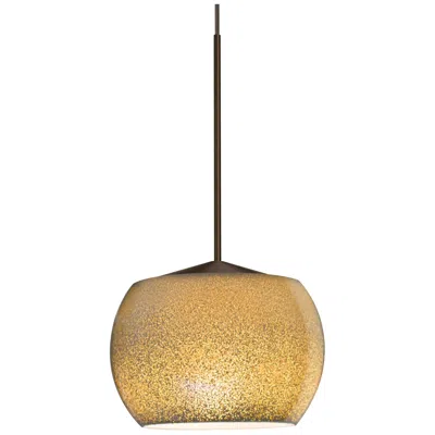 Besa Keno Pendant 4.25 Wide White Finish In Gold