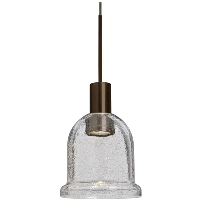 Besa Kiba Pendant 3.5 Wide Bronze Finish - Made To Order In Gray