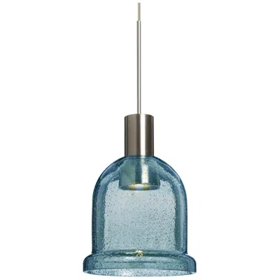 Besa Kiba Pendant 3.5 Wide Bronze Finish - Made To Order In Blue